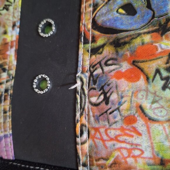 Colorful Crocs Messenger Laptop Bag W Graffiti Art Adjustable Strap Crossbody - Picture 8 of 16